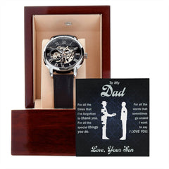 To My Dad, From Son - Thankful For All That You Do - Openwork Watch