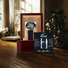 To My Dad, From Son - Thankful For All That You Do - Openwork Watch