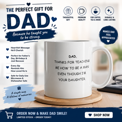 To Dad From Daughter - Thanks For Teaching Me To Be A Man